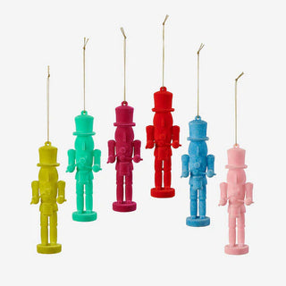 Flocked Soldier Ornaments