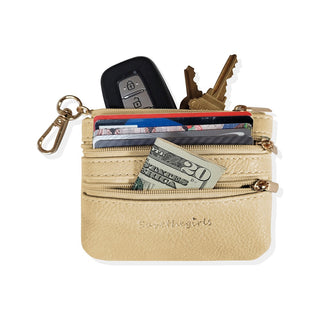 Save The Girls Vegan Leather Zippered Pouch