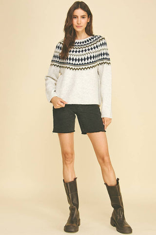Nordic Pattern Knit Sweater