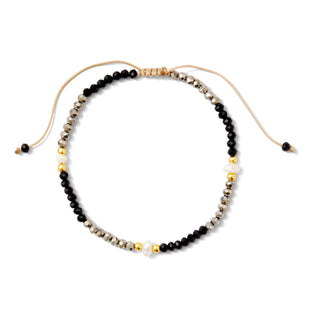 Crystal & Pearl Adjustable Bracelet