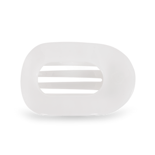 Round Flat Hair Clip | Medium | Coconut White