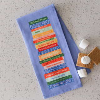National Parks Book Stack Tea Towel