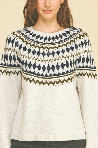 Nordic Pattern Knit Sweater