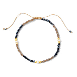 Crystal & Pearl Adjustable Bracelet