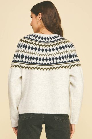 Nordic Pattern Knit Sweater