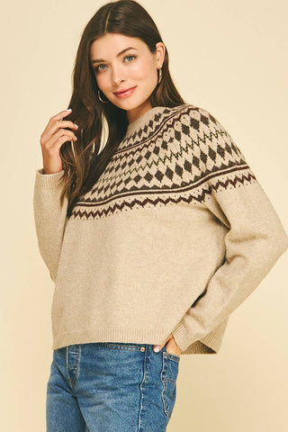 Nordic Pattern Knit Sweater